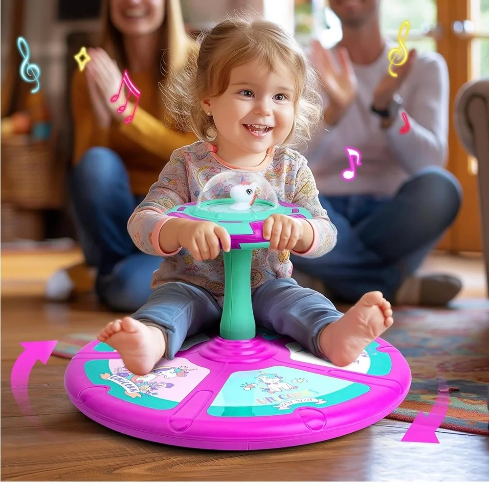 Unicorn Spin Toy - Pink and Green